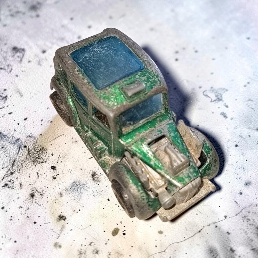 VTG 70s Hot Wheels Redline Cockney Cab Green HK Diecast Vintage Toy Car 1970